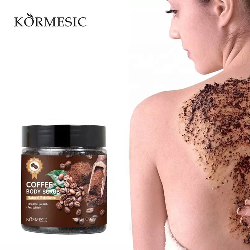 Частная торговая марка KORMESIC экстракт кофе Осветление кожи деликатный уход за телом грязь омертвевшая кожа удаление отбеливание скраб для