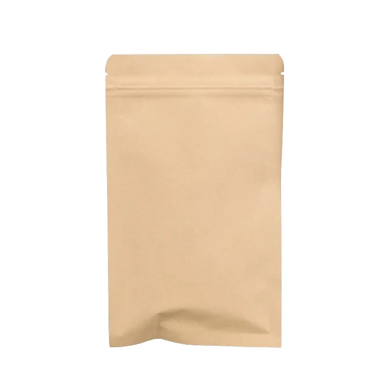 
Biodegradable Custom Design Kraft Paper Aluminum Foil 3 Side Seal Flat Packaging Bag 