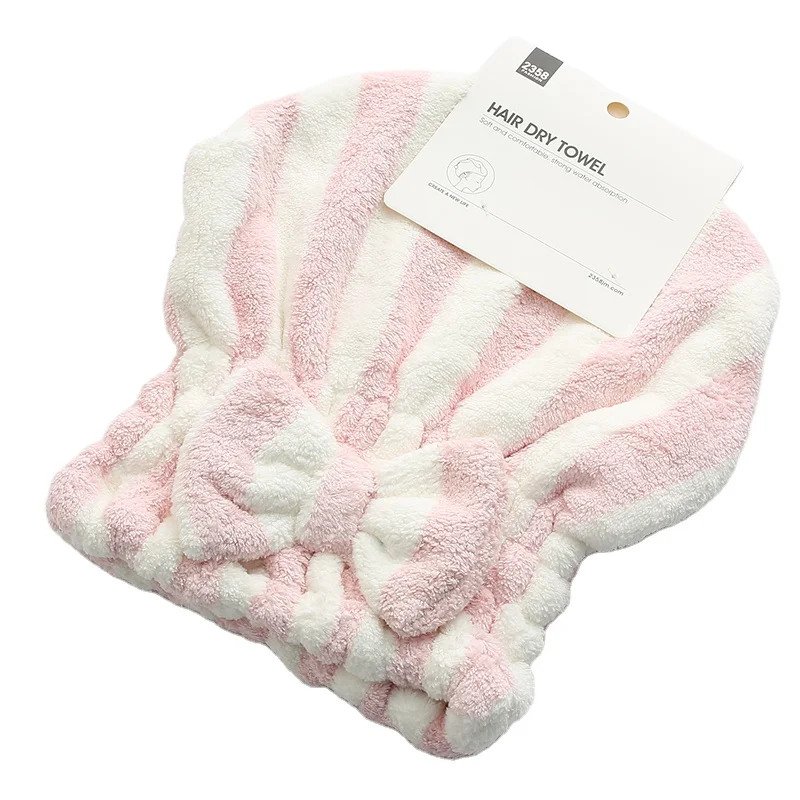 Оптовая продажа, многоразовая эластичная шапочка-тюрбан из микрофибры для сушки волос и душа