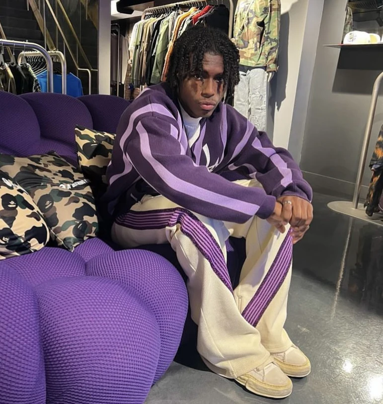 Custom Logo Manufacturer Men Knitted Sweatpants Street Wear Casual Pants Drawstring Waist Stripe Wide Leg Pants