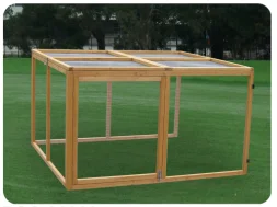 Garden Wooden Run Cage For Chicken Duck Fir Wood Stainless Steel Mesh Run Lager Size Animal Cages Run