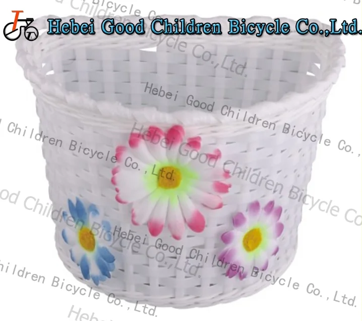 
CE approved plastic kids bike basket pink girl bicycle basket 