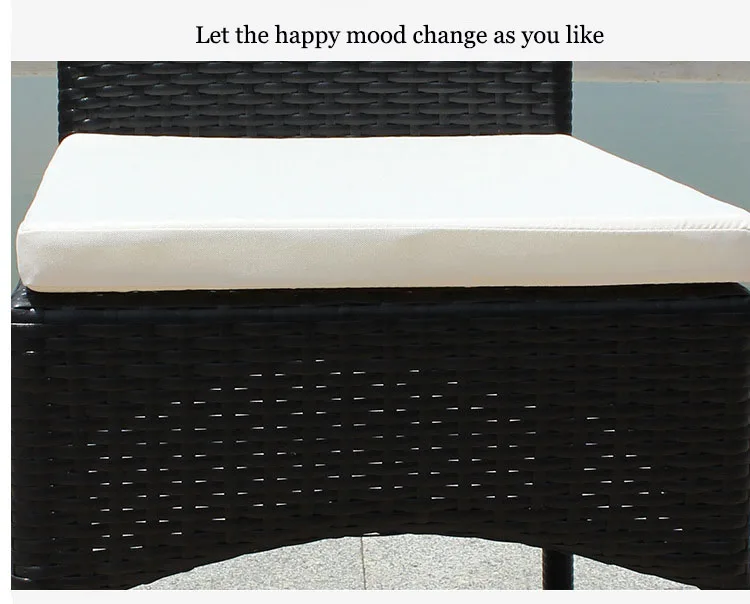 YASN HYTZ014 Modern Rattan Outdoor Dining Table Chairs Set