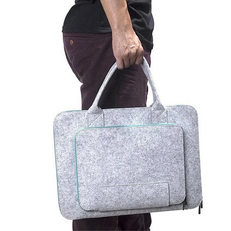New Trendings Factory Custom felt computer bags laptop tote bag for women