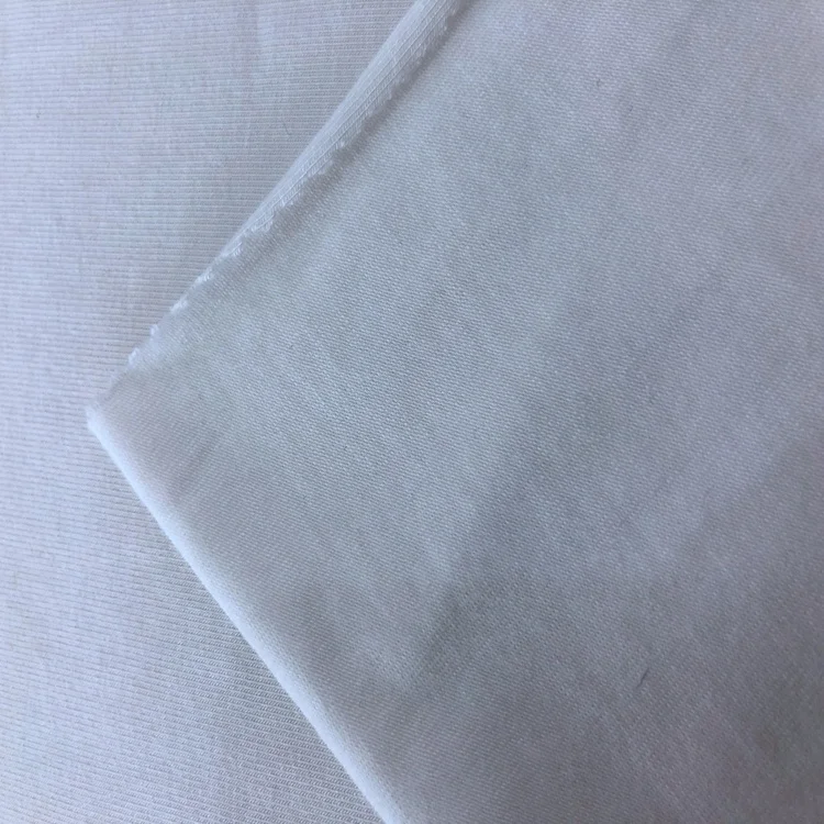 Wholesale breathable fiber jersey white cotton spandex organic bamboo fabric