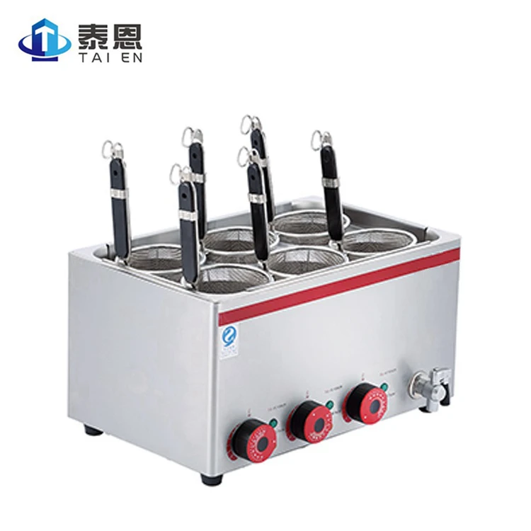 
Professional Stainless Steel Counter Top Cooking Equipment 2 Basket Commercial Industrial Gas Pasta Cooker /Noodle Boiling Stove 