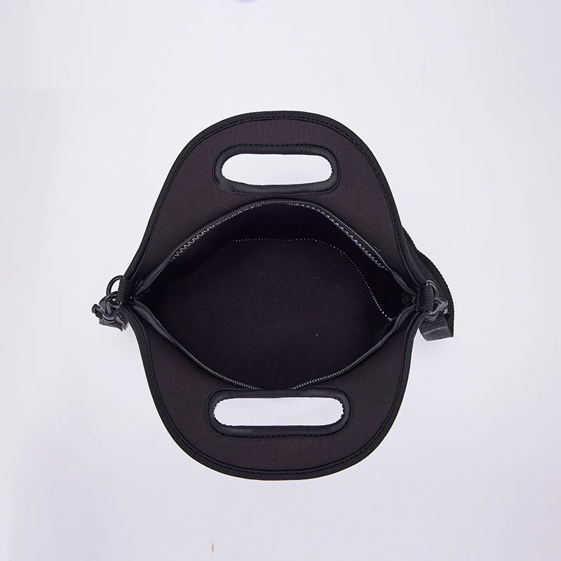 Custom Eco Friendly Neoprene Sublimation Blank Lunch Tote Bag With Shoulder Strap Thermal Lunch Bag For School Kids