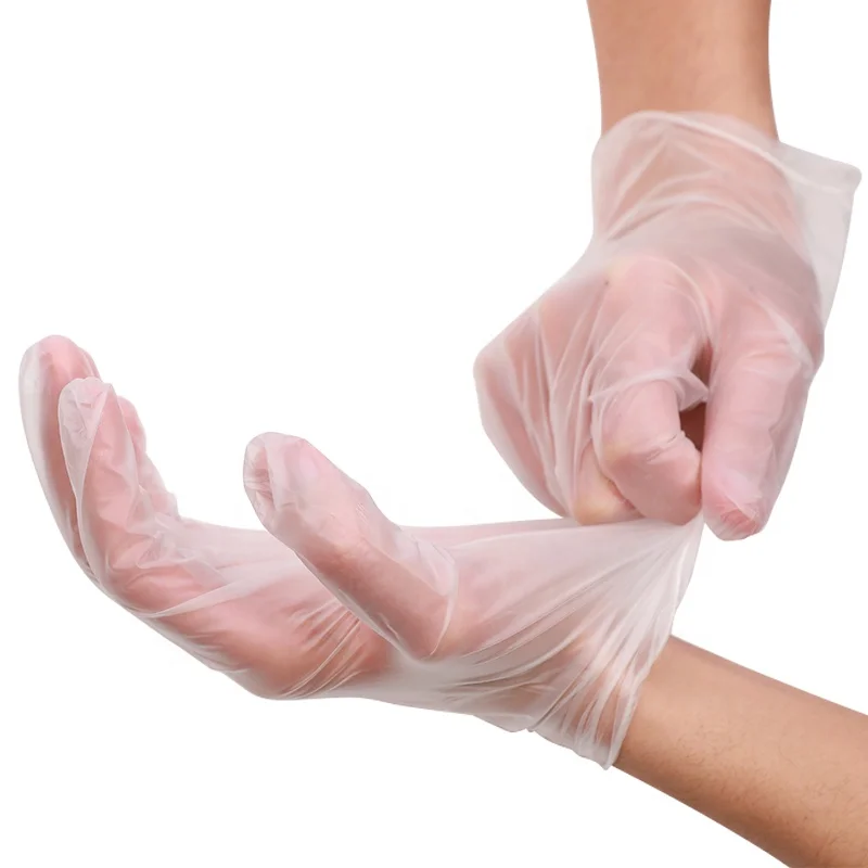 Raysen Food Grade Cheap Transparent PVC Disposable Vinyl Exam Gloves