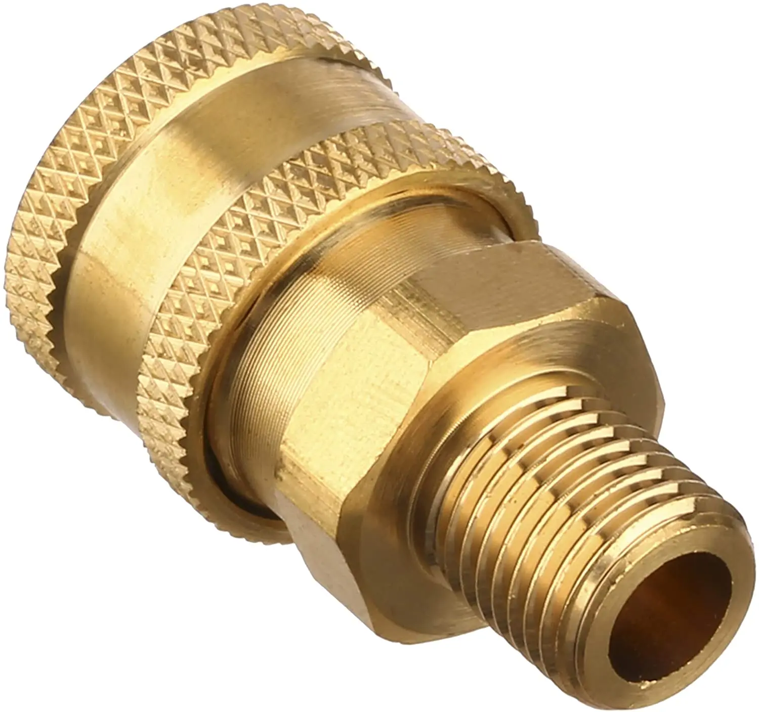 5000 psi Pressure Washer Adapter 1/4 Brass Quick Connect fitting to M22 thread for Water Gun & Snow Foam Lance