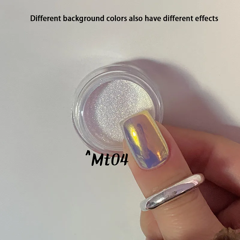 High Quality chrome powder Shiny Aurora Nail Glitter for DIY Nail Art Nail Moonlight Powder  supplier