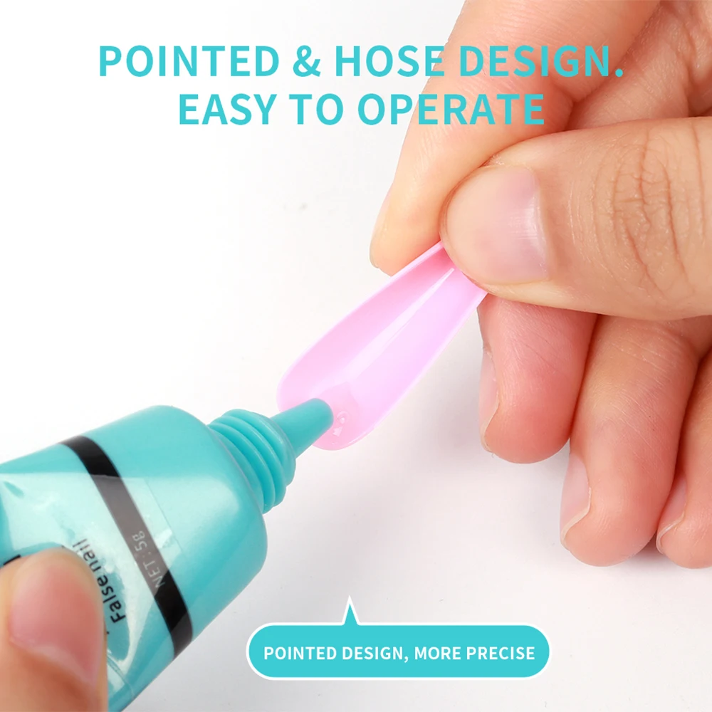 Adhesive Nail Glue Gel Fast Drying Glue with Remover for Fake Acrylic Nails and Press on Nails Kit Glue Gel