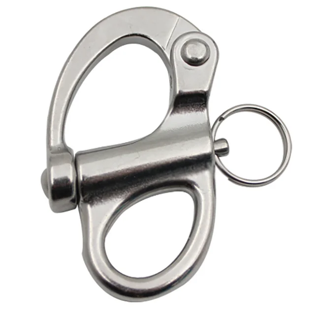 Stainless Steel 316 Industrial Rigging Hardware Quick Release Fixed Bail Snap European Camera Strap Hook Sailboats Mining