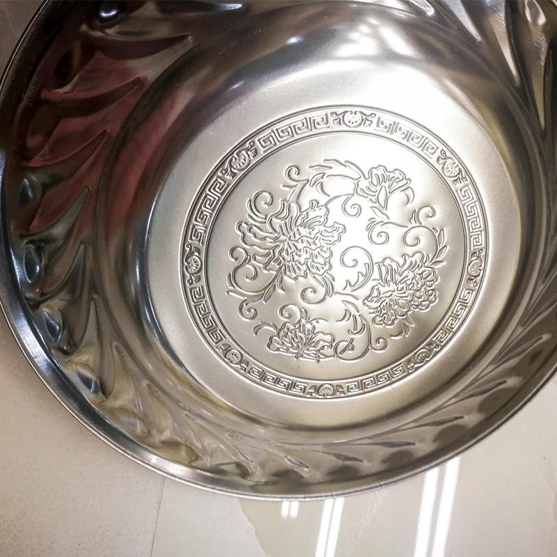 Stainless Steel Plate Tray Round Plate Pearl Cherry Tray For Fruits and Vegetables