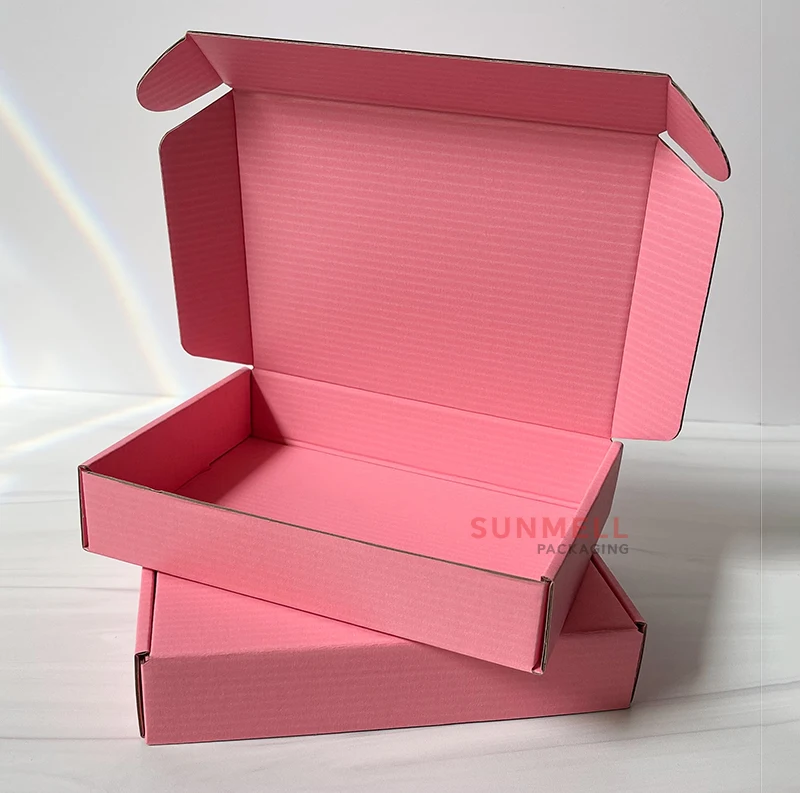 Free Sample Cosmetic Shipping Mailer Boxes Custom Logo Cute Pink Ship Out Package Beauty Subscription Box
