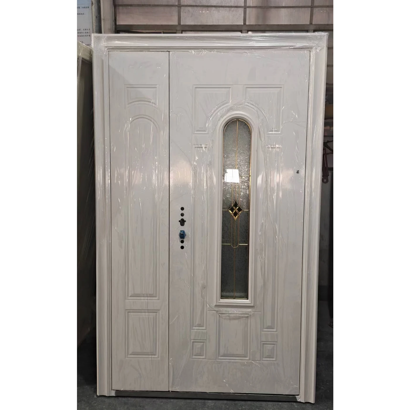 Popular in Nepal Market High Quality Security Interior Steel Door with Homes Door Design