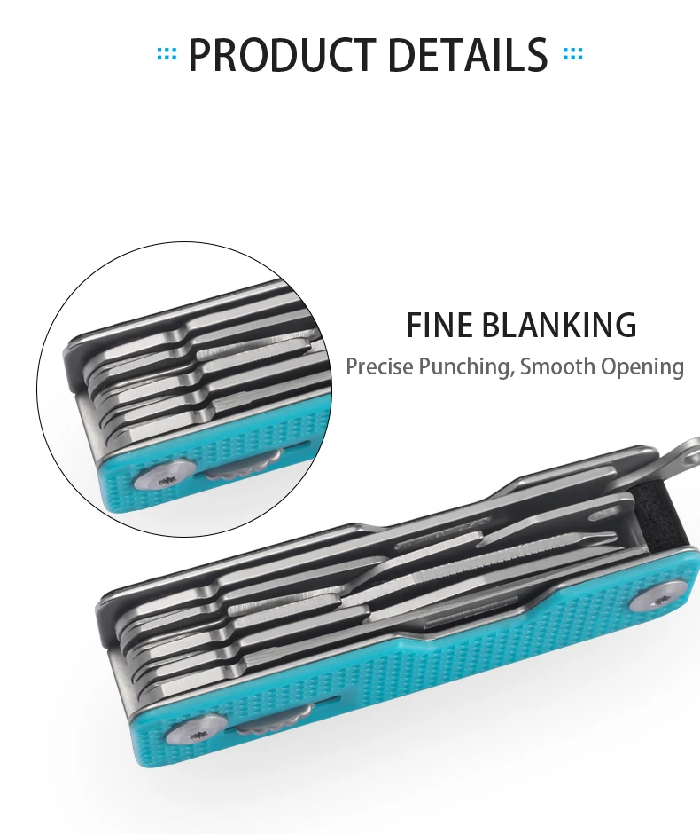 GHK Outdoor 10 in 1 Folding Multi Function Swiss Knife Pocket Knife with SIM Card Tool