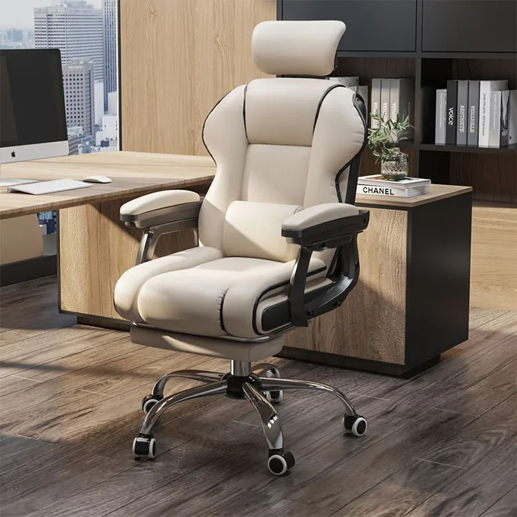 New Arrival Metal High Back Workspace Swivel Boss Computer Chair Revolving Adjustable Height Leather Office Armchair