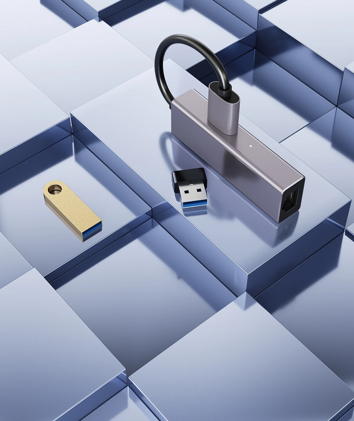 USB C Ethernet 3 0 2 к RJ45 Hub 10/100/1000 Мбит/с адаптер Сетевая карта Lan