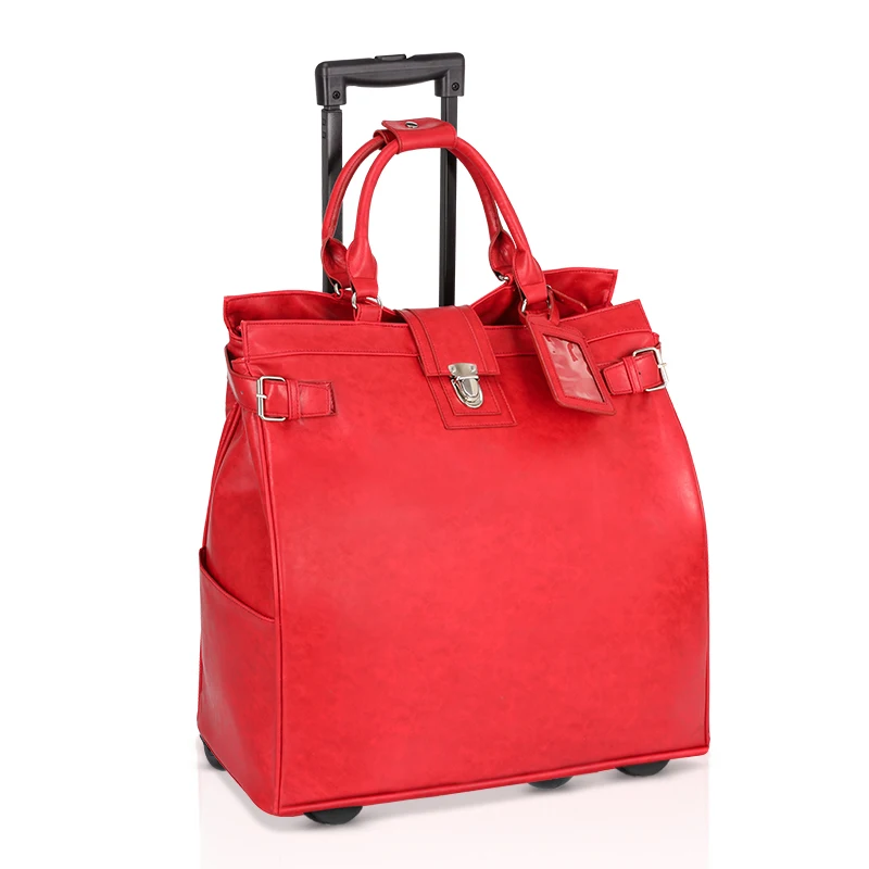 High Quality Fashion Multifunctional PU Traveling Storage Suitcase Lady Luggage Bags Travel Trolley Luggage with Wheel