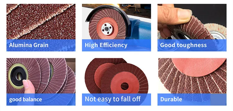 BKH flap disc 125*22.23 5inch  factory direct sell for polishing metal  good quality