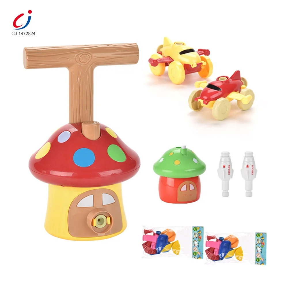 Chengji New Science Experiment Toy Hand Pump Launcher Tower Racing Vehicle Air Power Balloon Car