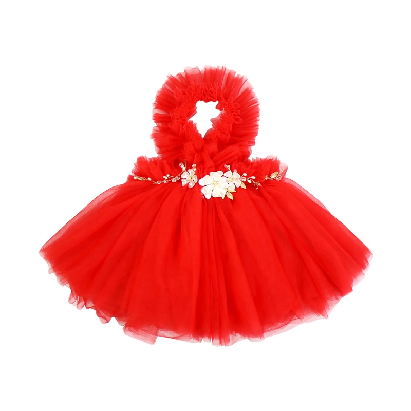 Girls Ruffled Tulle Dusty Rose Swan Dress birthday dress for 1 year baby girl dresses for weddings custom colors