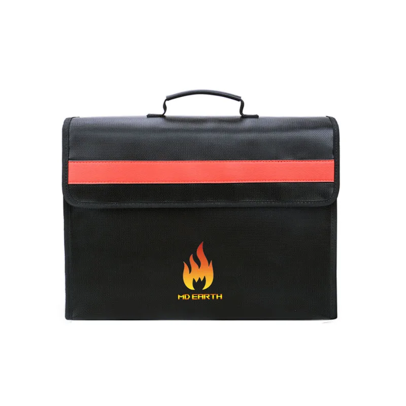 High quality Silicone Coated Fiberglass Zipper Important File Money Battery Safe Storage Waterproof Fireproof Document Bag