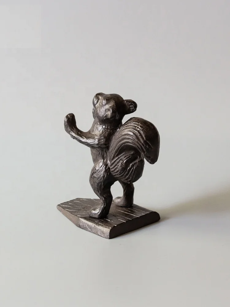 Cast iron Squirrel Door Stop Wedge