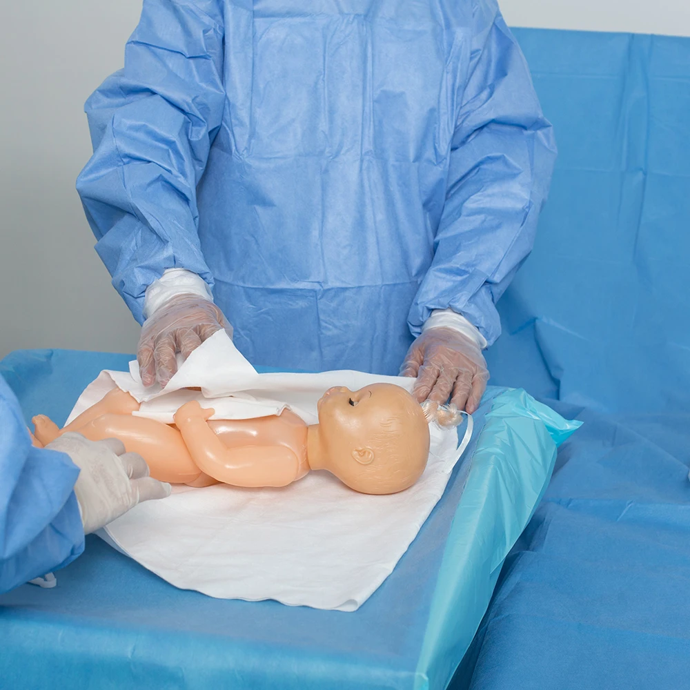 CE ISO13485 certificate Medical Products Baby wrap cloth  C-section drape pack   Approved Single sheet