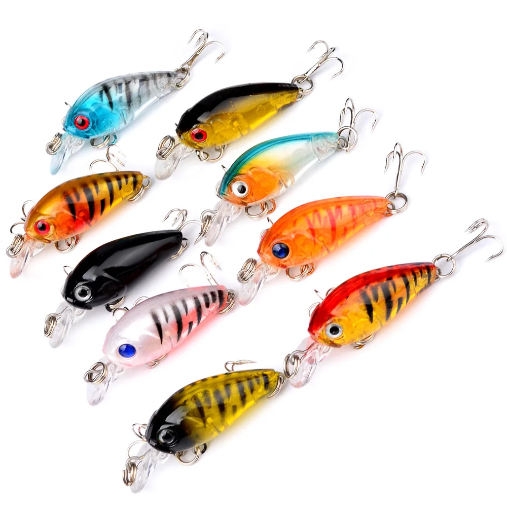 KEWOTE 4.5cm 4g 10 pcs/bag low price wholesale hard plastic fishing lures crank bait trout fishing