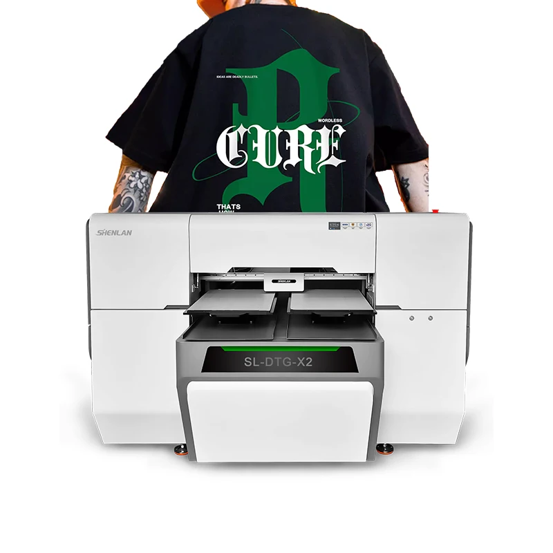SHENLAN manufacturer direct selling 9 color four i3200 printhead dtf and dtg printer for garments,tshirt,jacket,pants