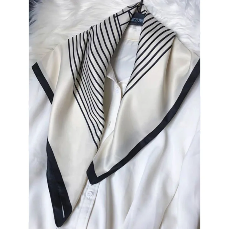 Luxury Design Silk Scarf Square for Women Hair Warps Designer Scarf Styles Silk Neck Scarf Ladies Silk Printing