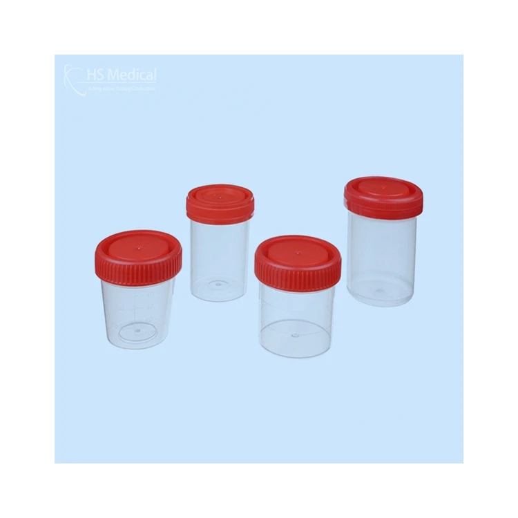 Sterile Urine Containers / Analysis Cup Medical Specimen Container Disposable Urine Cup 60ml