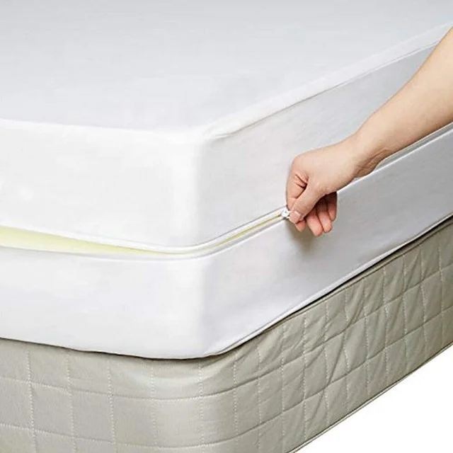 China wholesale truck quilted waterproof bed cover bedbug fabric mattress protector double