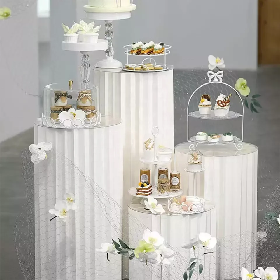 Hot Sale European Style Wedding 30cm Roman Column Dessert Tables for Wedding Birthday Party Arrangement Dessert Table Display