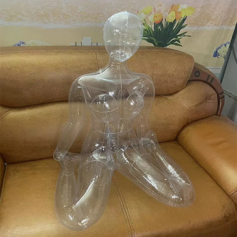 factory hot Inflatable doll transparent model PVC transparent stock model with hands and feet top quality sex toy inflatable toy