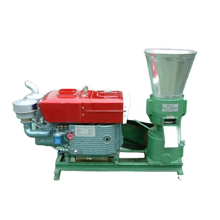 small/medium scale diesel powered feed processing pellet machine/animal poultry feed pellet machine