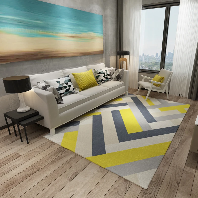 Hot style web celebrity Nordic style tea table rugs can machine wash sitting room bedroom carpet