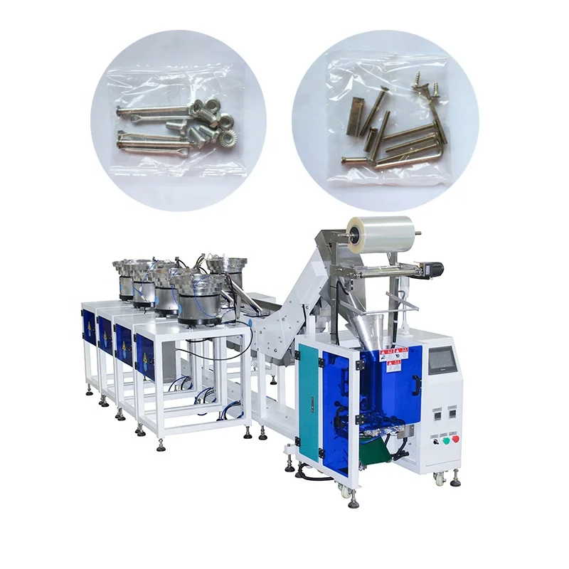 Automatic Hardware Accessories Screw Nut Five-tray Trailer Type Packaging Machine