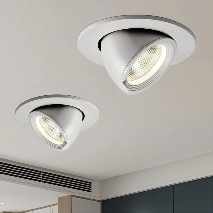 Modern 36 degrees led light trim gimbal ceiling downlight led recessed gimbal downlight