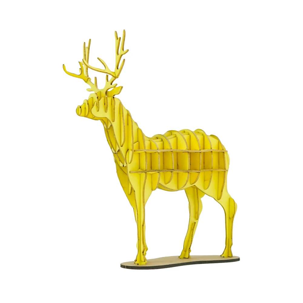 Qintrack Hot Sell Creative Hollow Special Paper Craft Custom 3D Creative Paper Deer Puzzle Gift for Kids