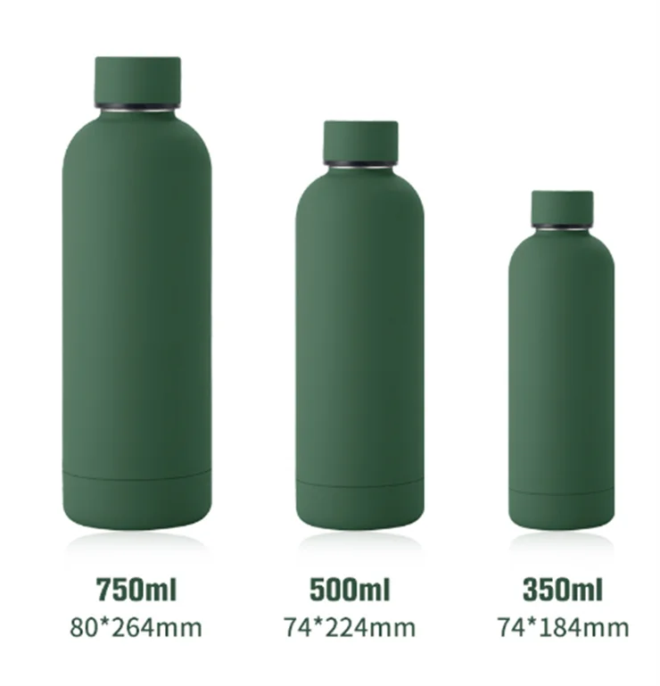 Water Bottle 500ml custom stainless steel double wall vacuum insulated tumble with lid Rubber paint travel mug keep hot and cool