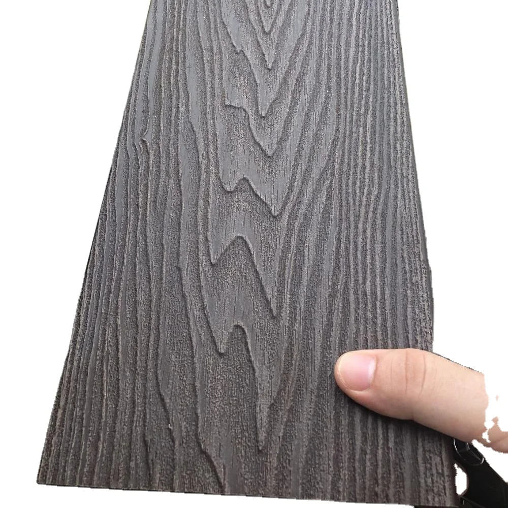 Высококачественный черный 3D глубокий рельефный композитный настил из ДПК польский напольный закрытый доска