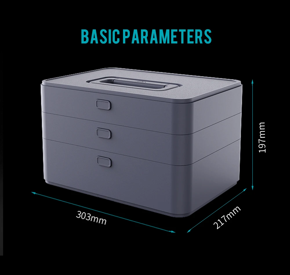 JIMIBOX  X3-ABC Tool Box Household Hardware Tool Set Home Kit Electrician Cordless Driver Drill Basic Tool Set