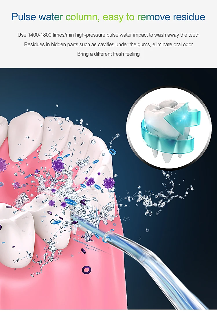 Wh-73  Factory Direct New Products Cordless Water Dental Flosser For Teeth Portable Dental Oral Irrigato