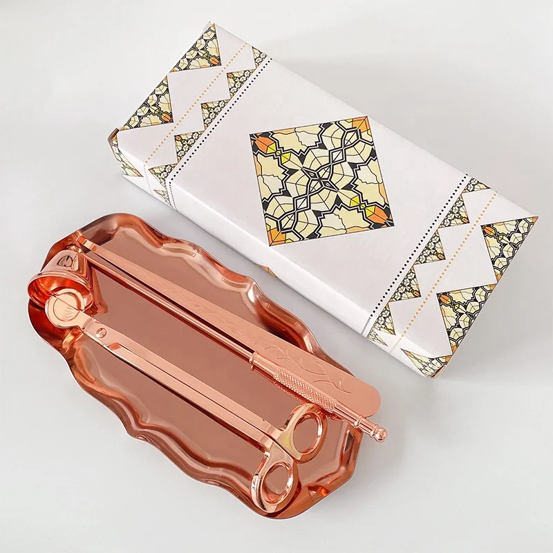 Scented Candle Accessories Set Stainless Steel 3 in 1 Candle Extinguisher Candle Wick Trimmer