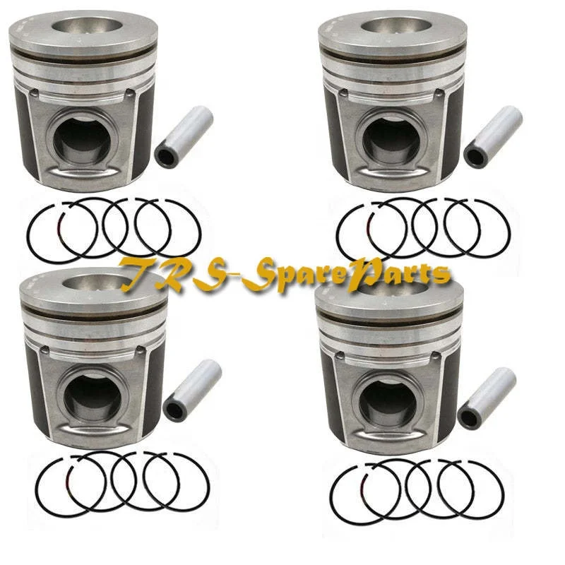 New 4 Sets STD Piston Kit With Ring U5PR0062 3135M161 315-3395 Fit For Caterpillar C4.4T Engine 105MM