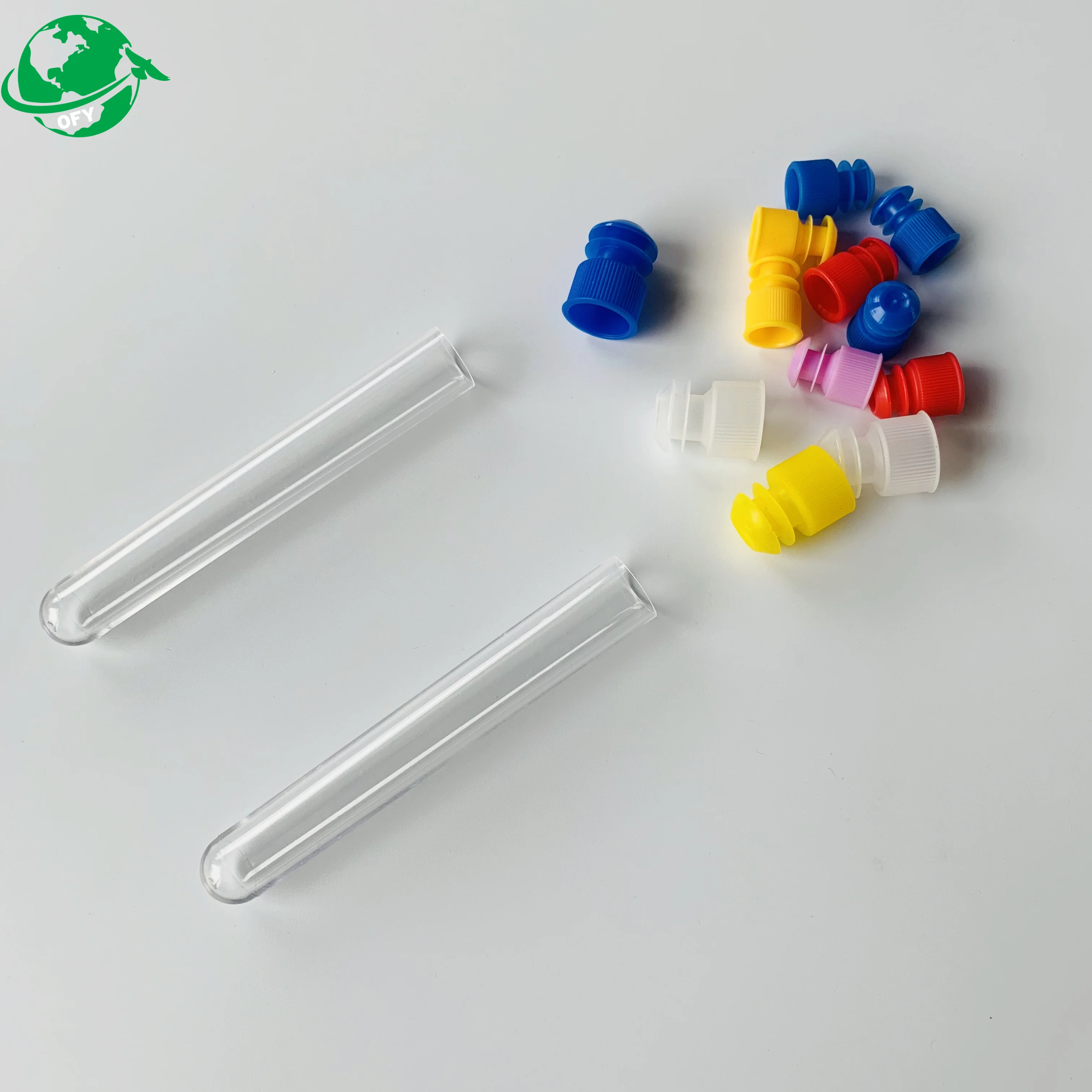 Индивидуальный логотип бренда 12*75 мм 13*100 круглая пластиковая пробирка с пробкой для хранения игл