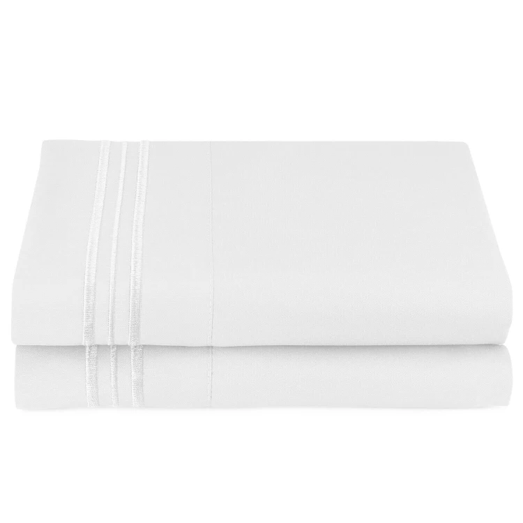 Big OEM Order Service Bed Pillow Cases Cover Decorative White Egyptian Cotton Bedsheets