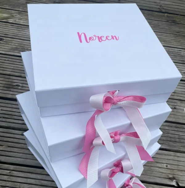 Ribbon Collapsible Box Folding Gift Box Custom Branded Magnetic Closure Boxes Flat Packing